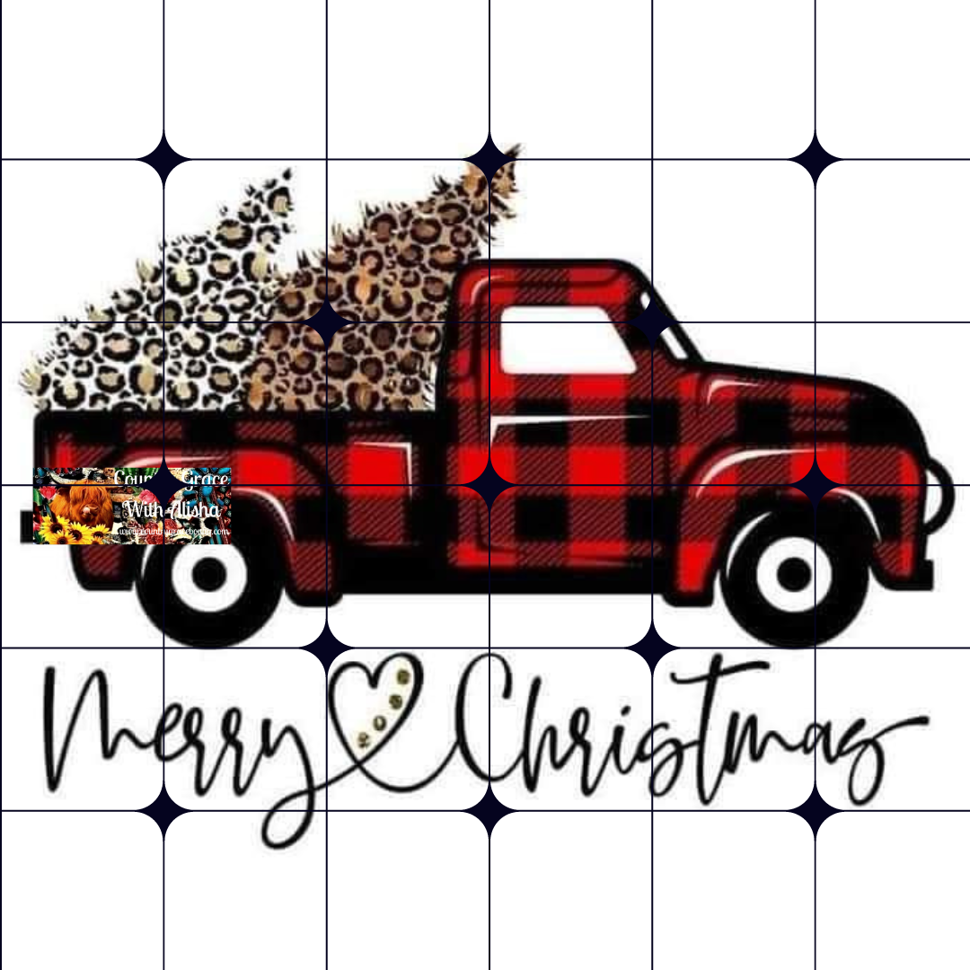 Animal Print Trees Christmas Ready to Press Sublimation Transfer