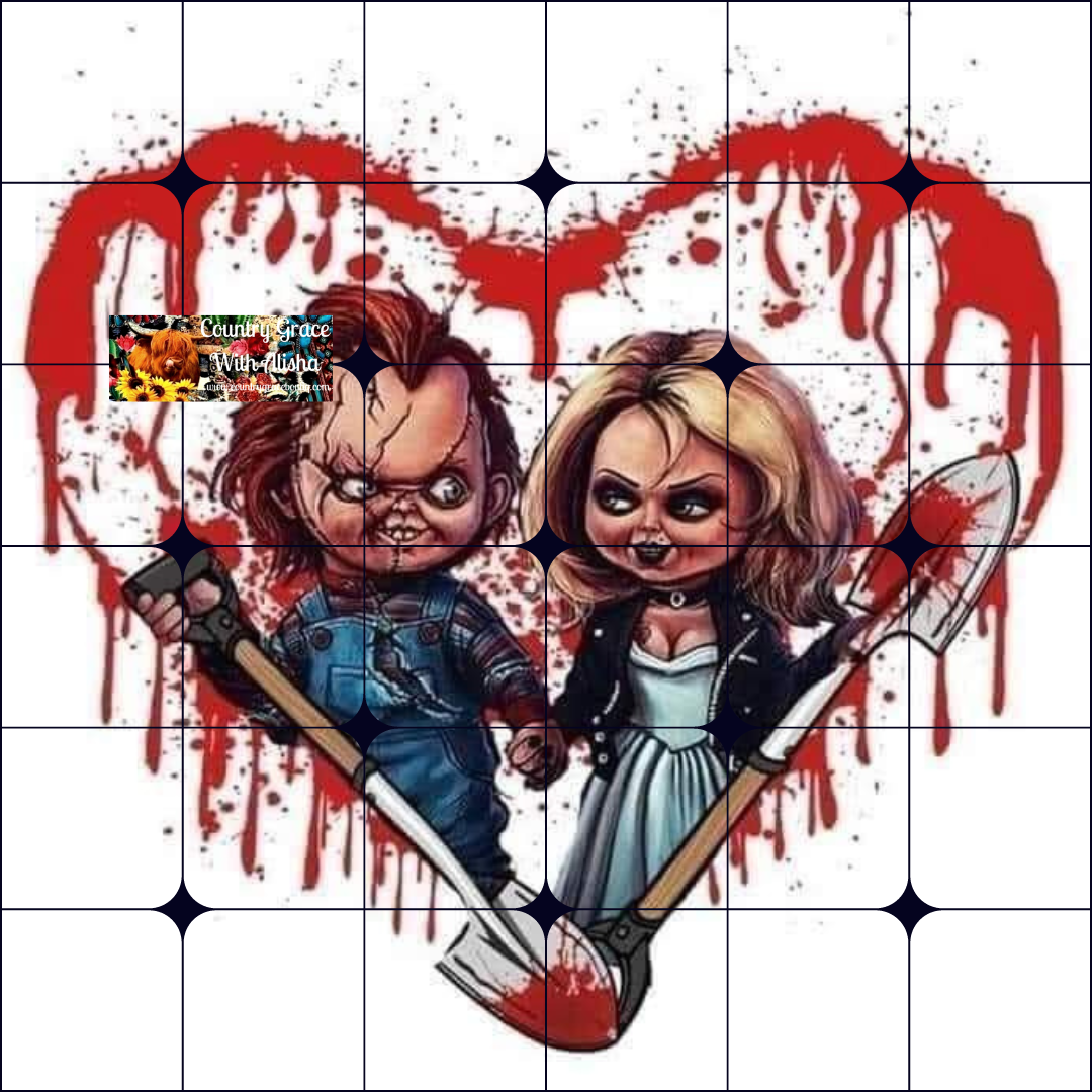 Halloween Dolls Ready to Press Sublimation Transfer