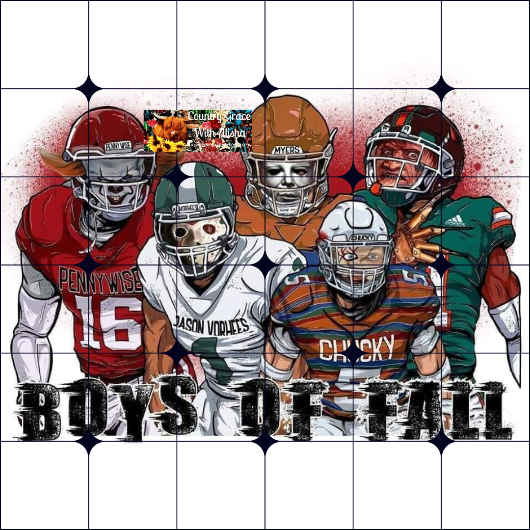 Boys Of Fall Football Ready to Press Sublimation Transfer