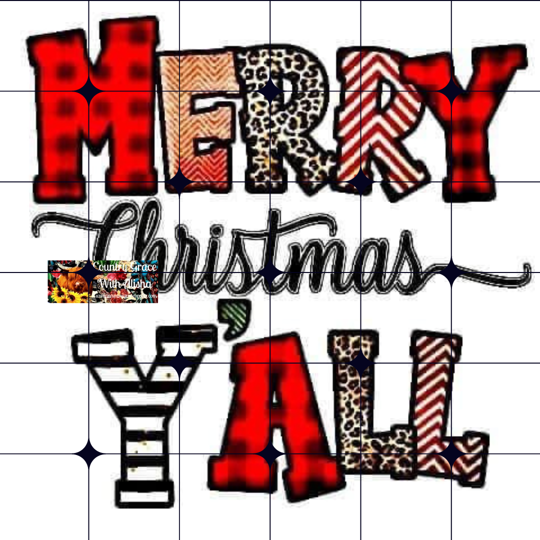 Merry Christmas Ready to Press Sublimation Transfer