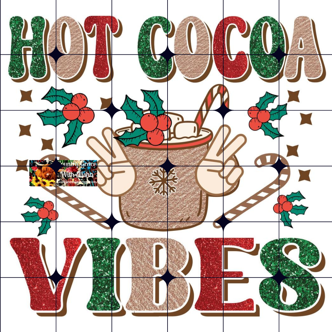 Hot Cocoa Christmas Ready to Press Sublimation Transfer