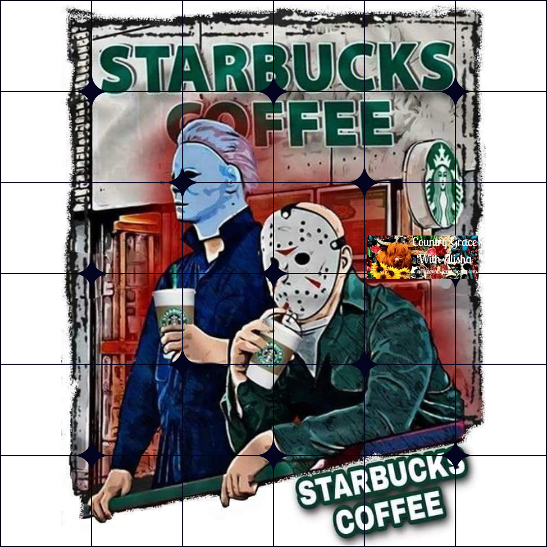 Coffee Halloween Ready to Press Sublimation Transfer