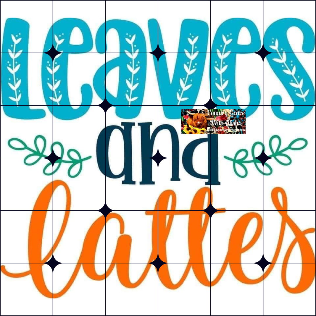 Leaves And Lattes Ready to Press Sublimation Transfer