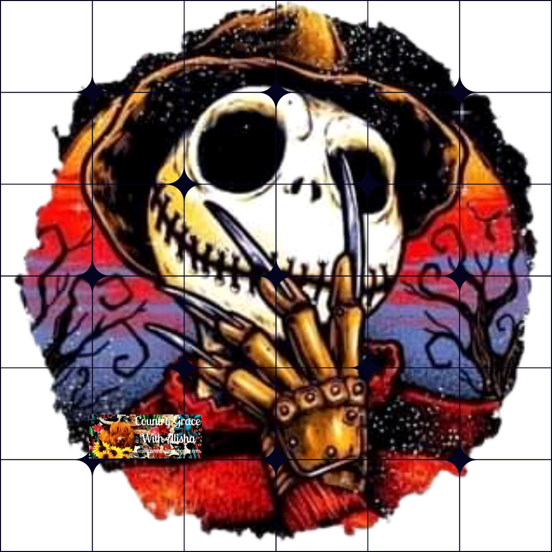 Skeleton Halloween Ready to Press Sublimation Transfer