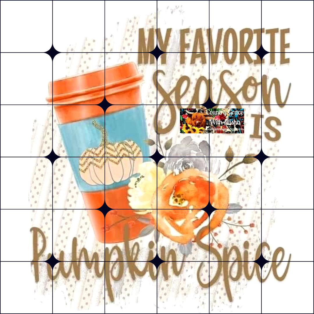 Pumpkin Spice Ready to Press Sublimation Transfer