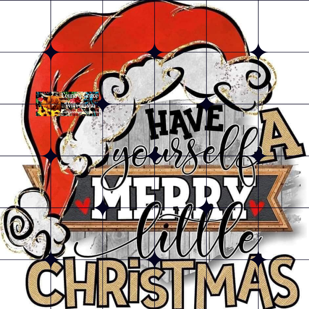 Christmas Santa Hat Ready to Press Sublimation Transfer