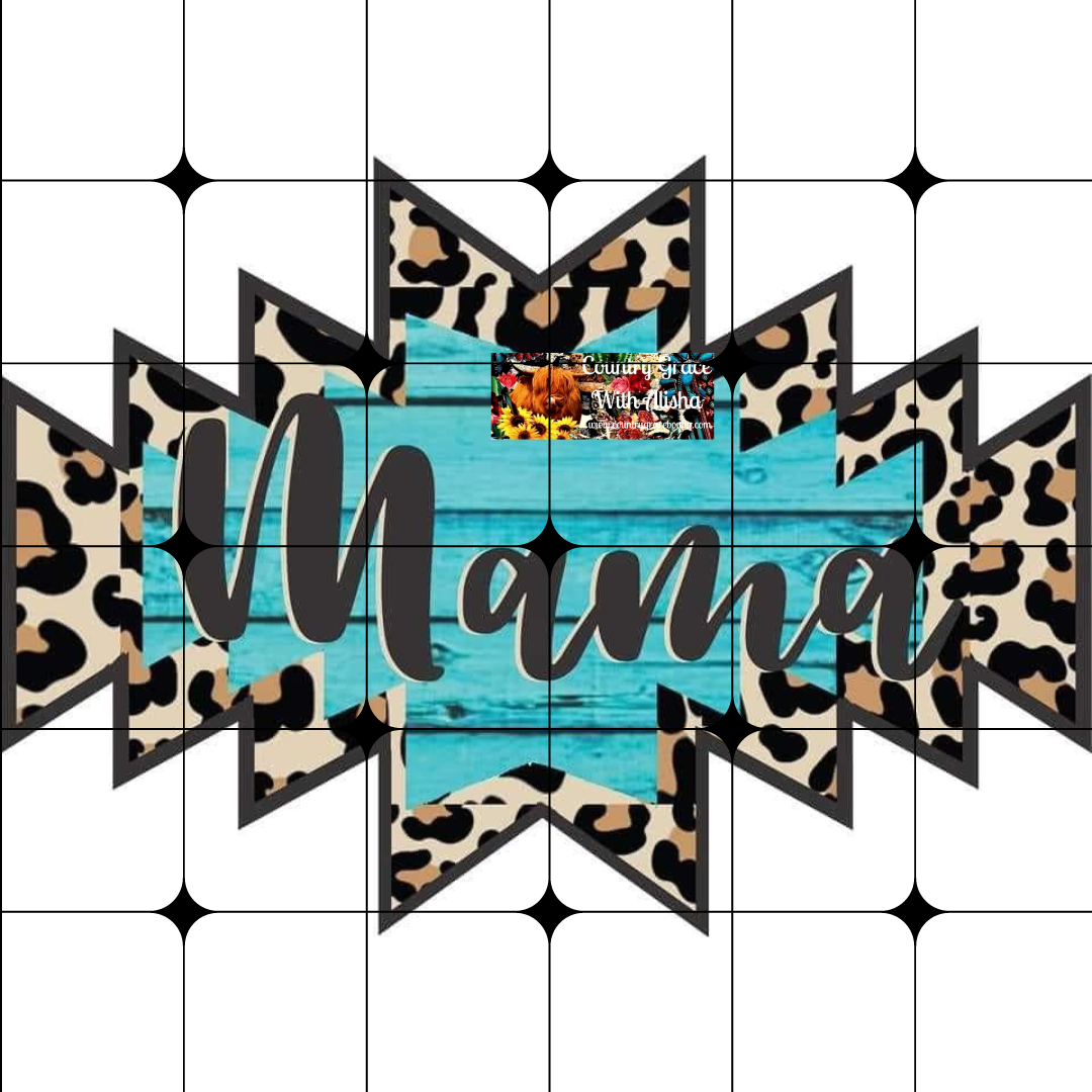 Mama Animal Print Ready to Press Sublimation Transfer