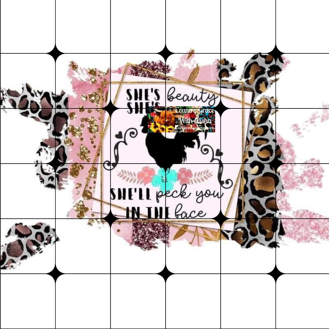 Shes Beauty Ready to Press Sublimation Transfer