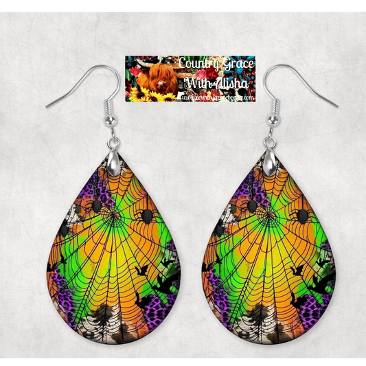 Halloween Teardrop Dangle Custom Earrings