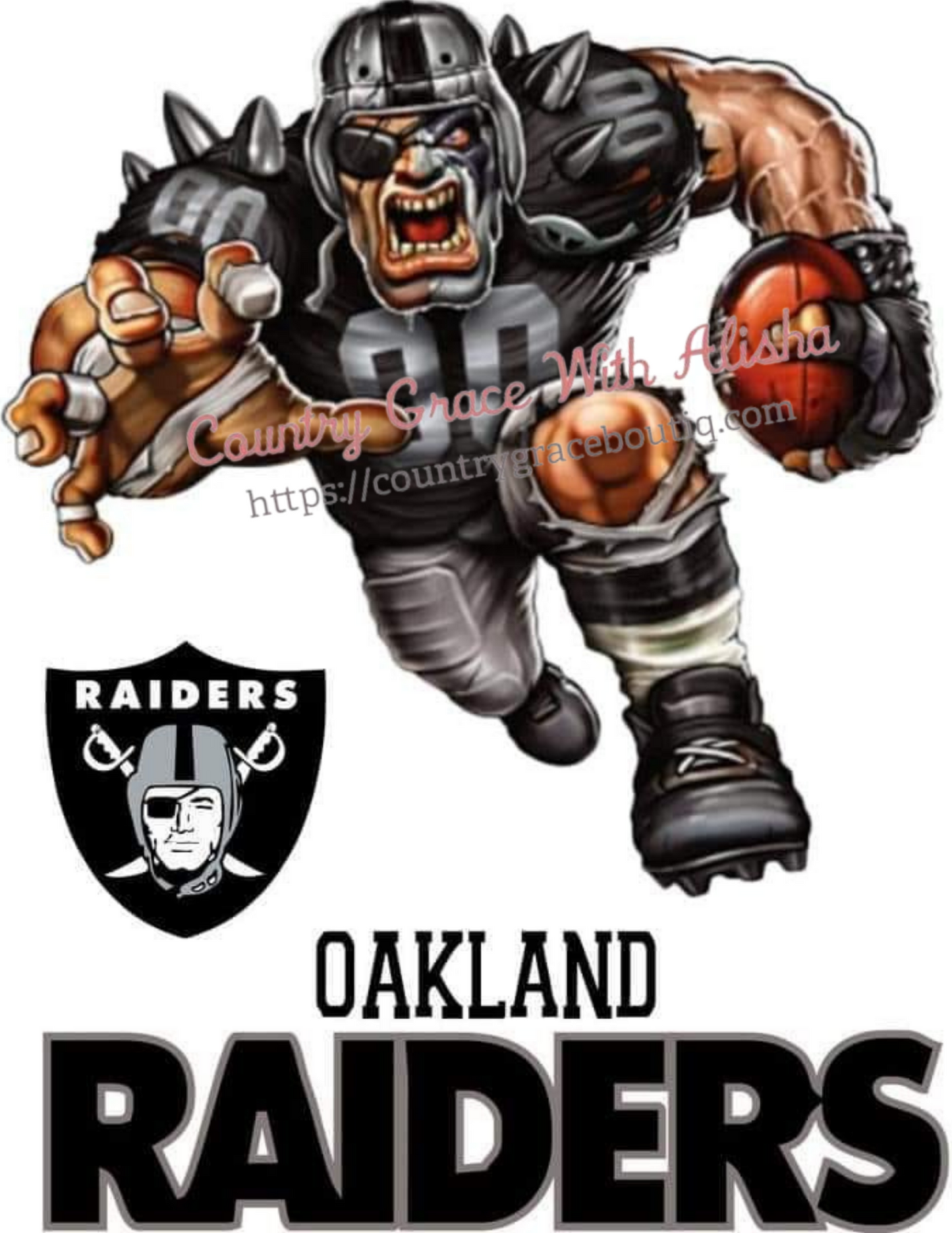 Raiders Football Ready To Press Sublimation Transfer