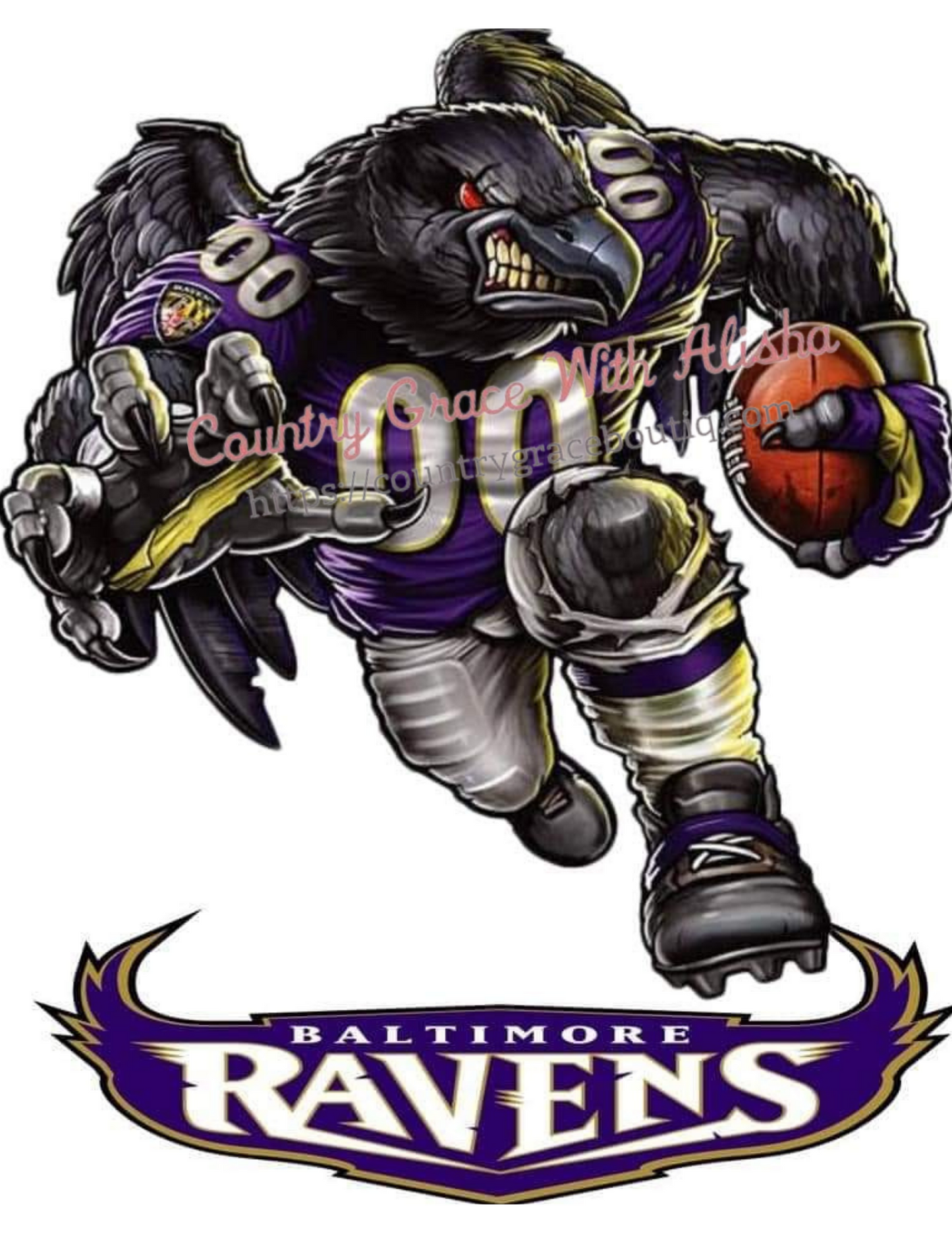 Ravens Football Ready To Press Sublimation Transfer