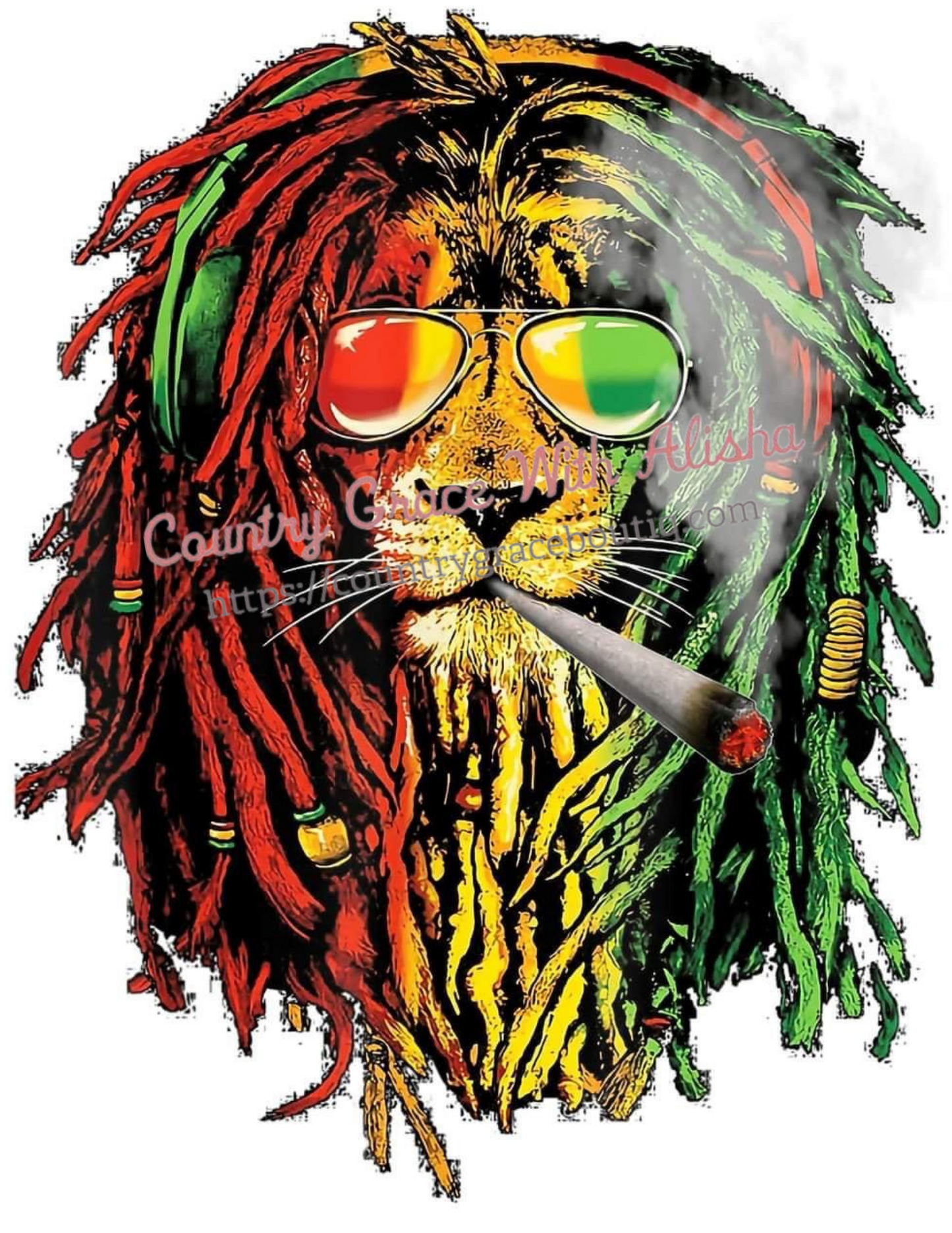 Smoking Lion Ready To Press Sublimation Transfer