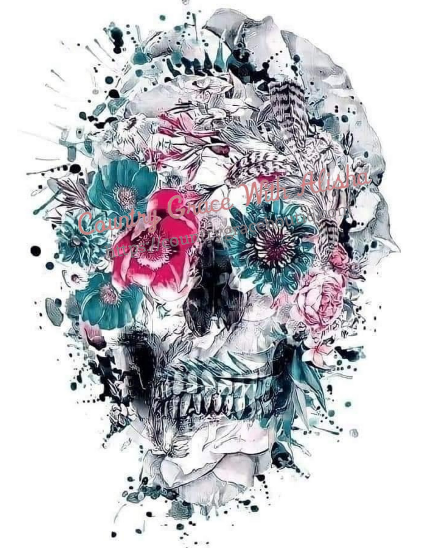 Skull Ready To Press Sublimation Transfer