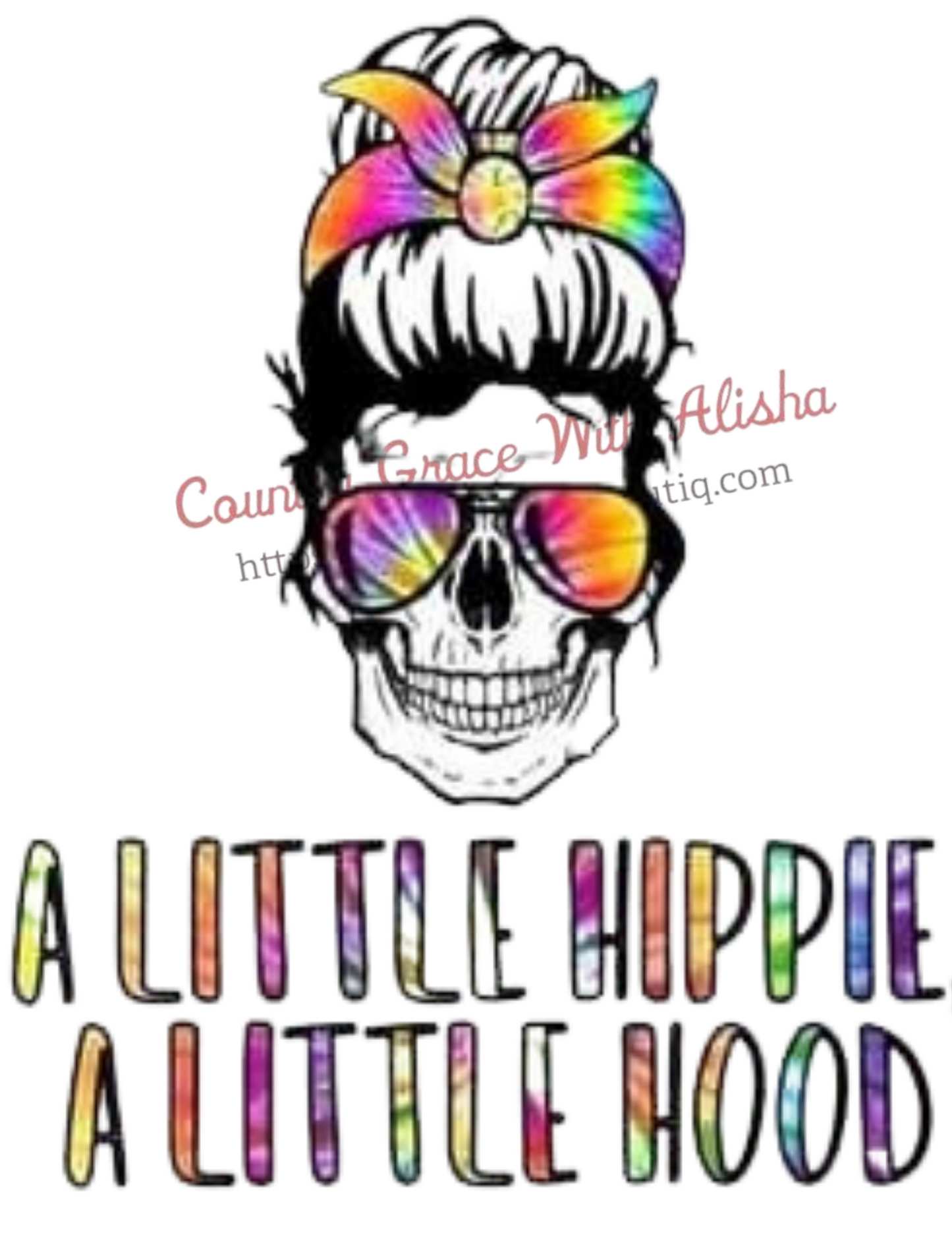 A Little Hippie Ready To Press Sublimation Transfer