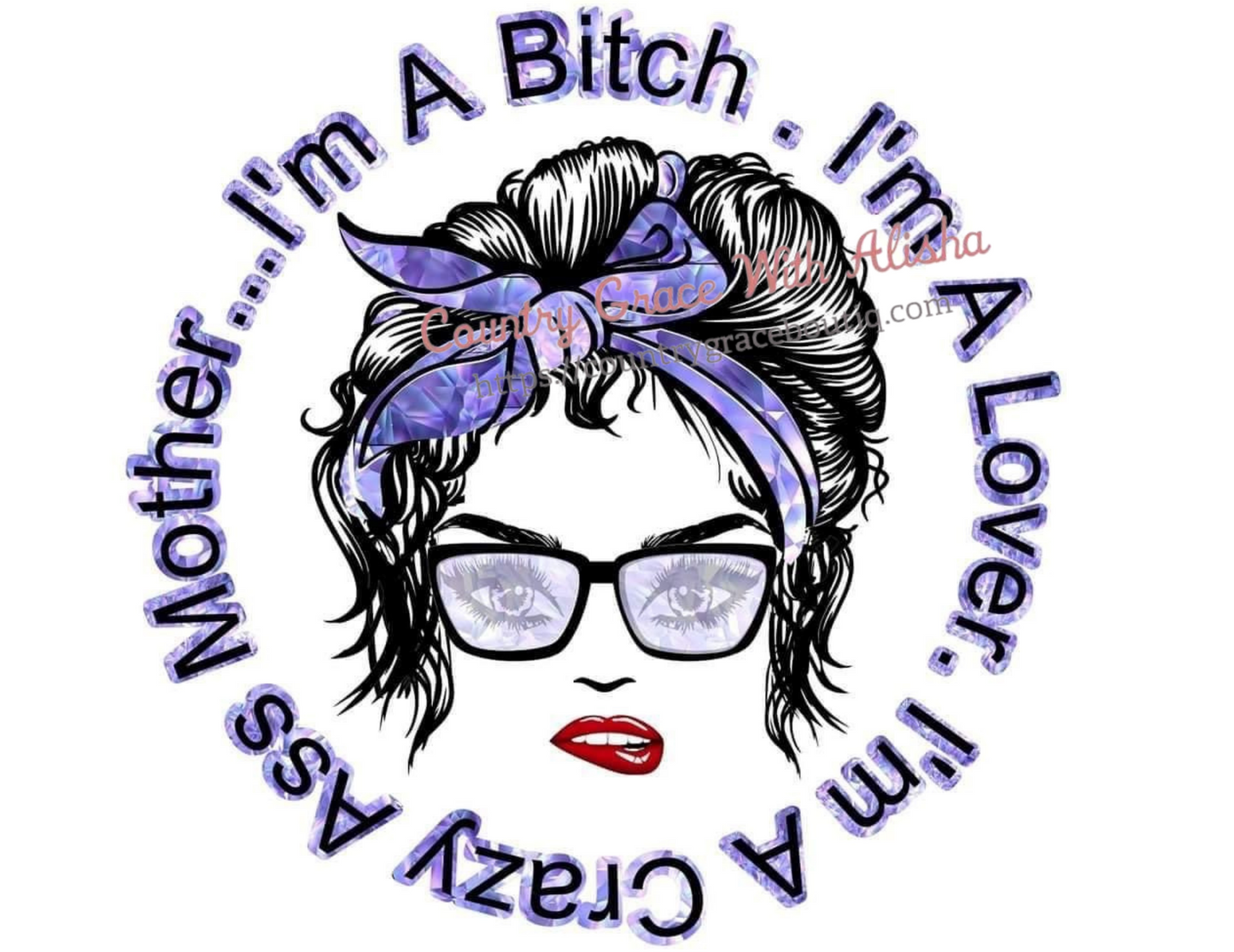 Im A Lover Messy Bun Ready To Press Sublimation Transfer