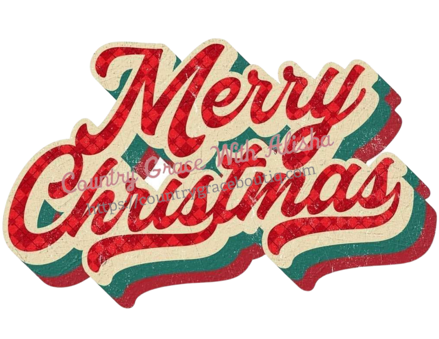 Merry Christmas Ready To Press Sublimation Transfer
