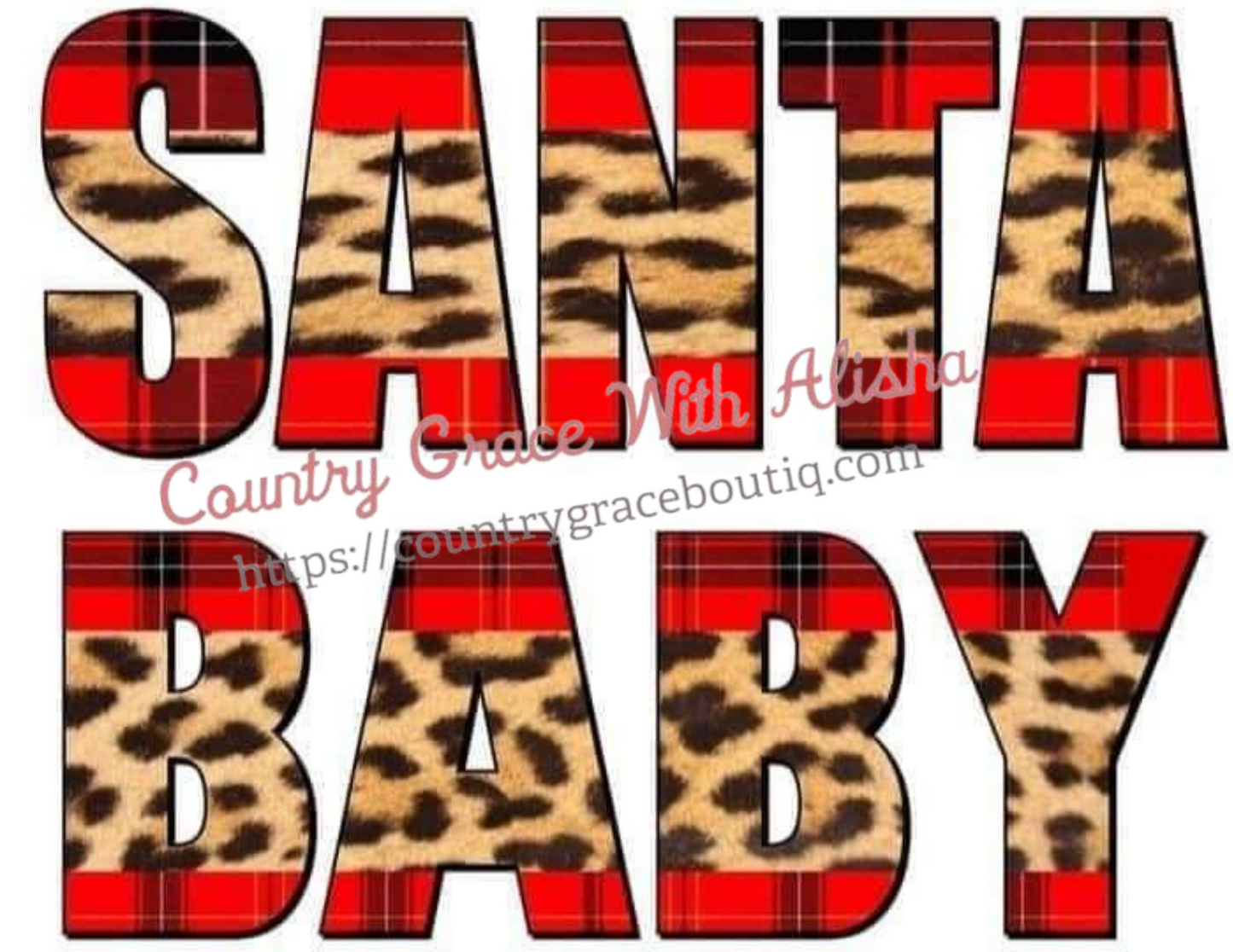 Santa Baby Christmas Ready To Press Sublimation Transfer