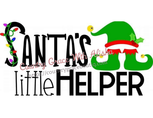 Santa's Little Helper Ready To Press Sublimation Transfer