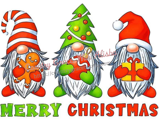 Gnomes Christmas Ready To Press Sublimation Transfer