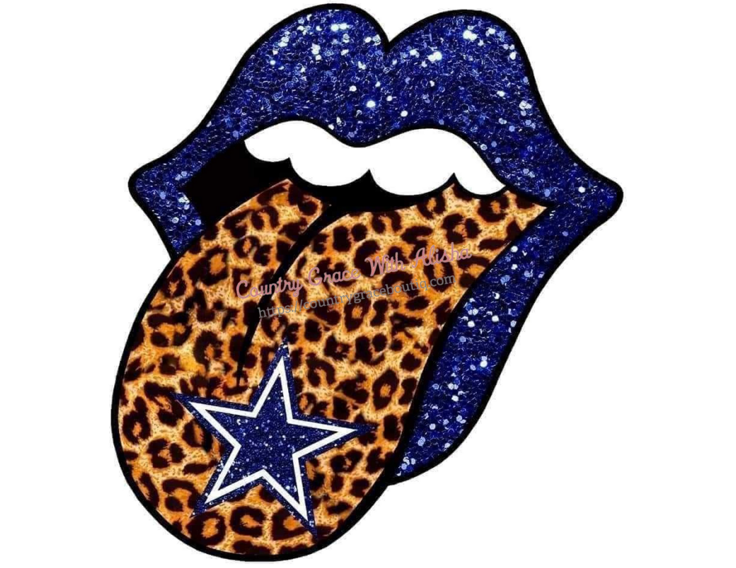 Cowboys Football Tongue Ready To Press Sublimation Transfer