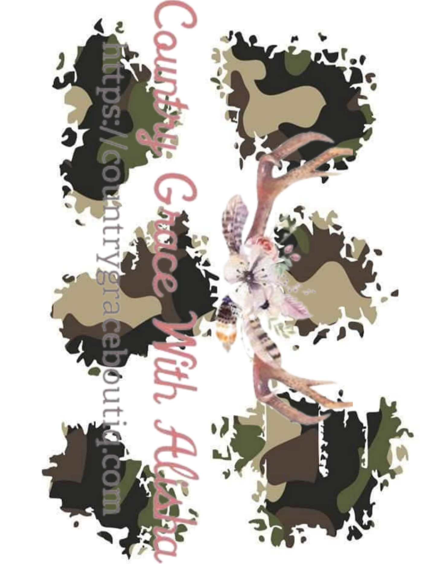 Camouflage Patch Ready To Press Sublimation Transfer