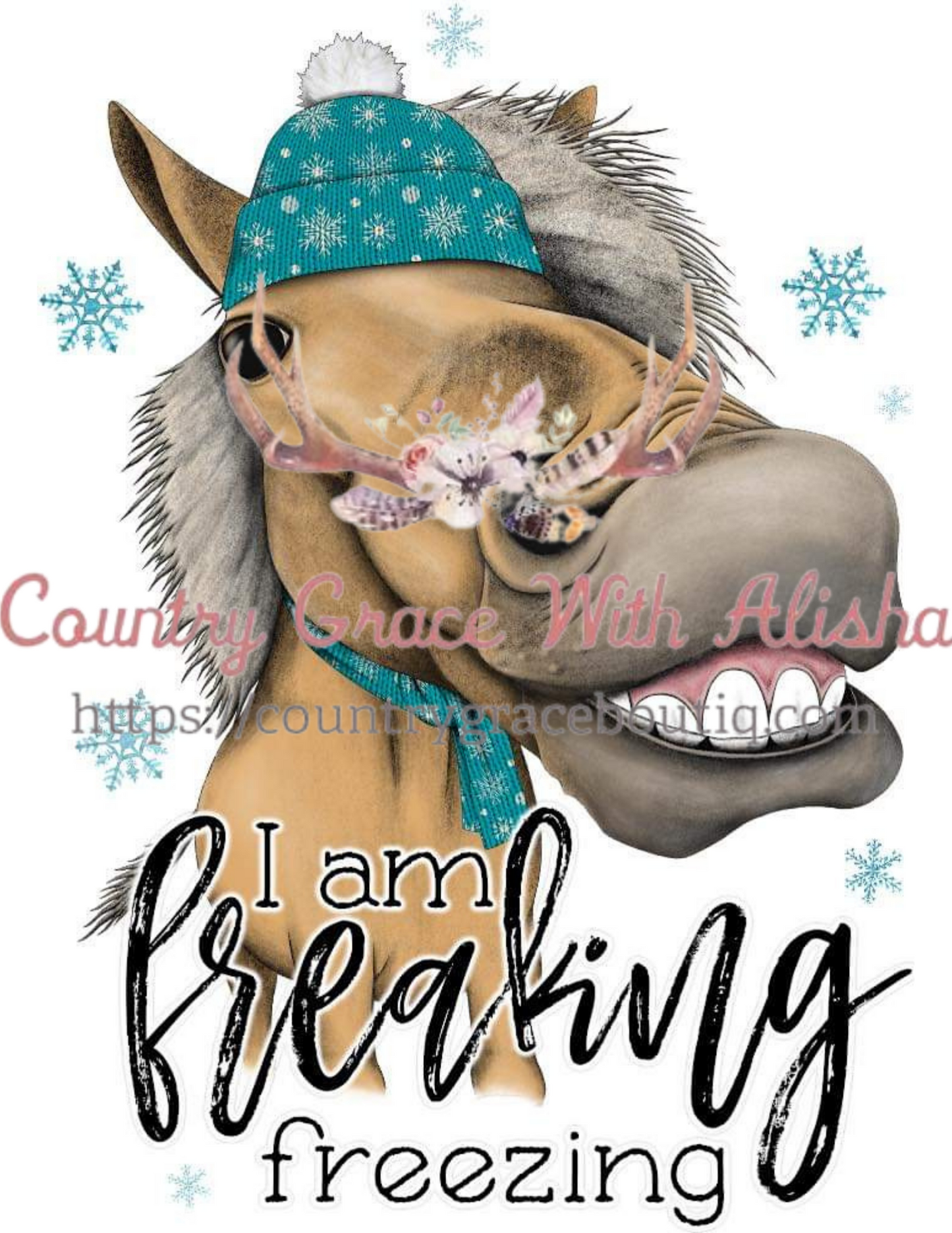 Im Freezing Horse Ready To Press Sublimation Transfer