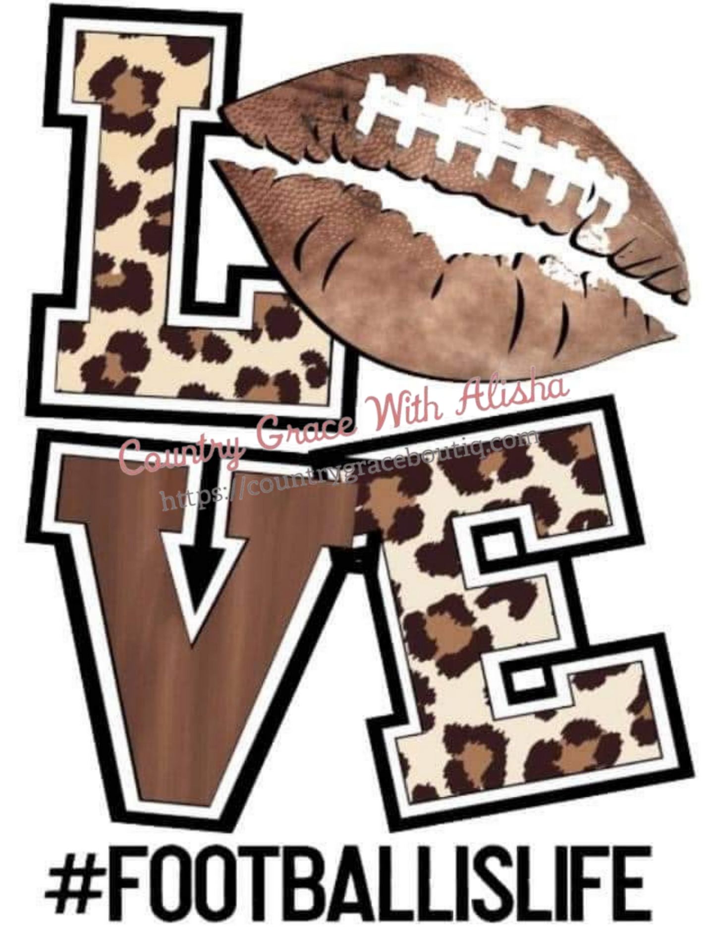 Love Football Ready To Press Sublimation Transfer