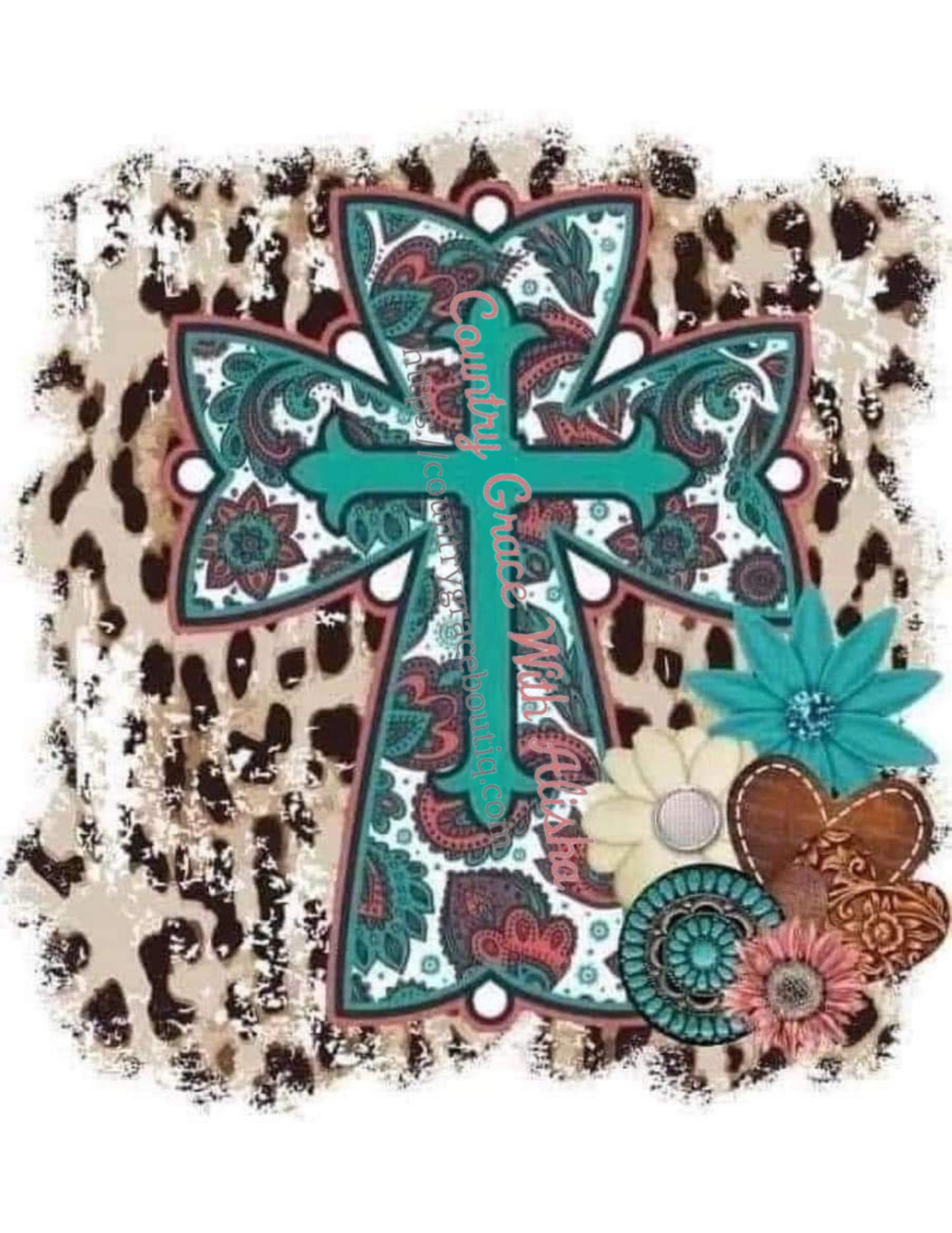 Leopard Cross Ready To Press Sublimation Transfer