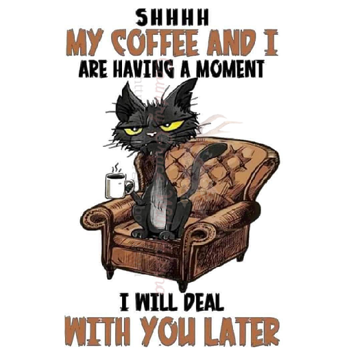 Coffee Cat Ready To Press Sublimation Transfer