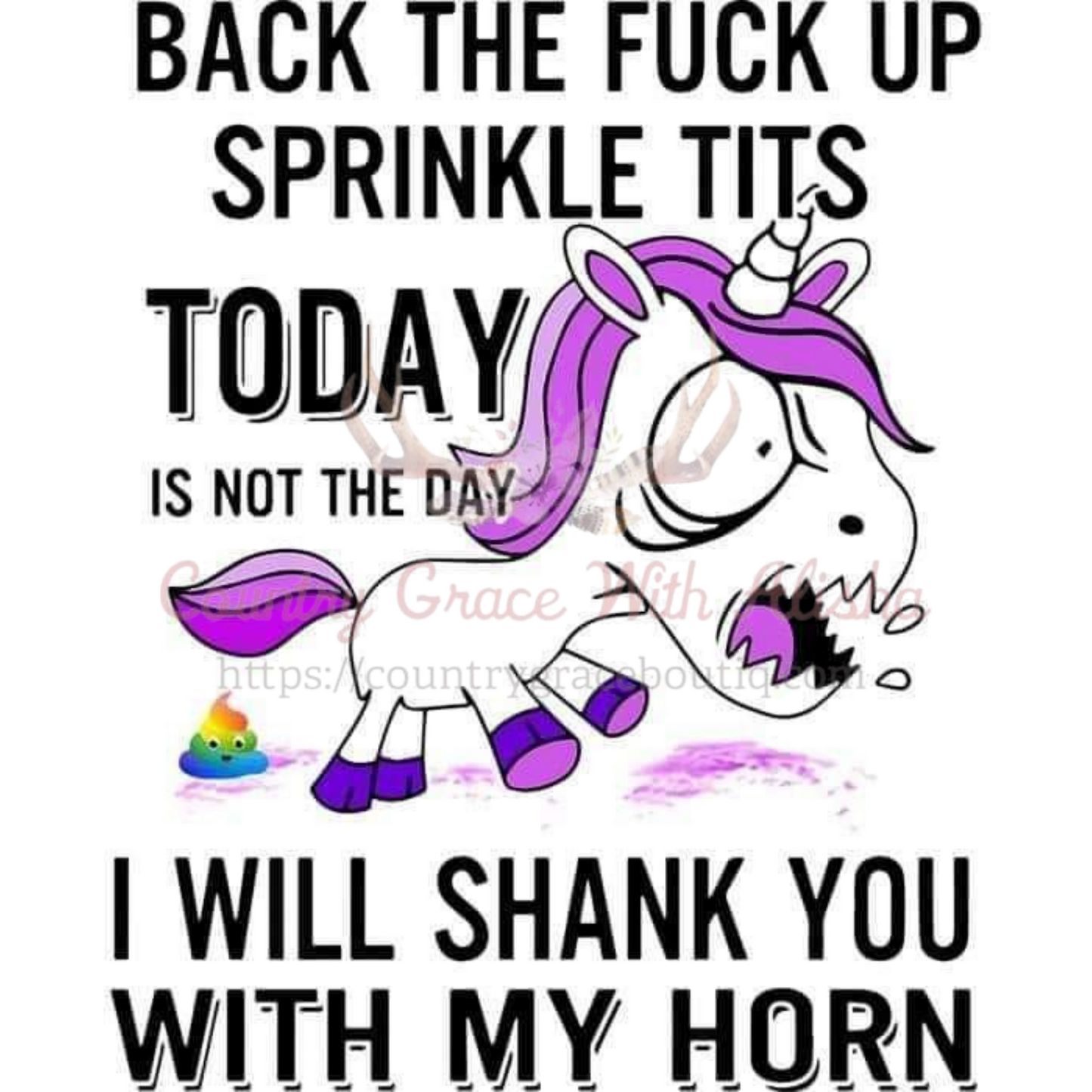 Unicorn Back Up Ready To Press Sublimation Transfer