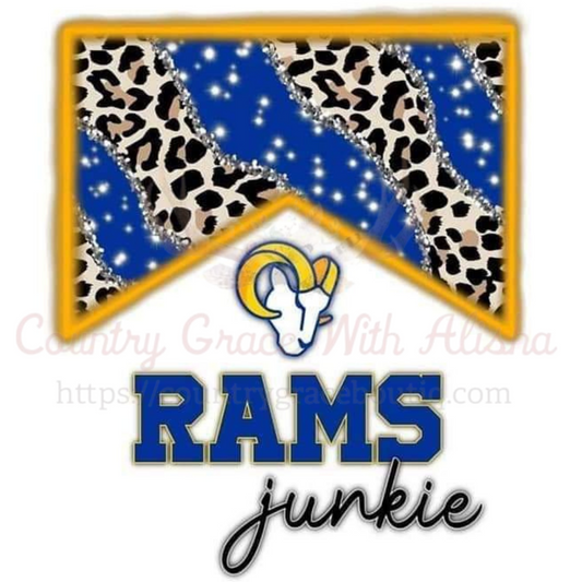 Rams Junkie Ready To Press Sublimation Transfer