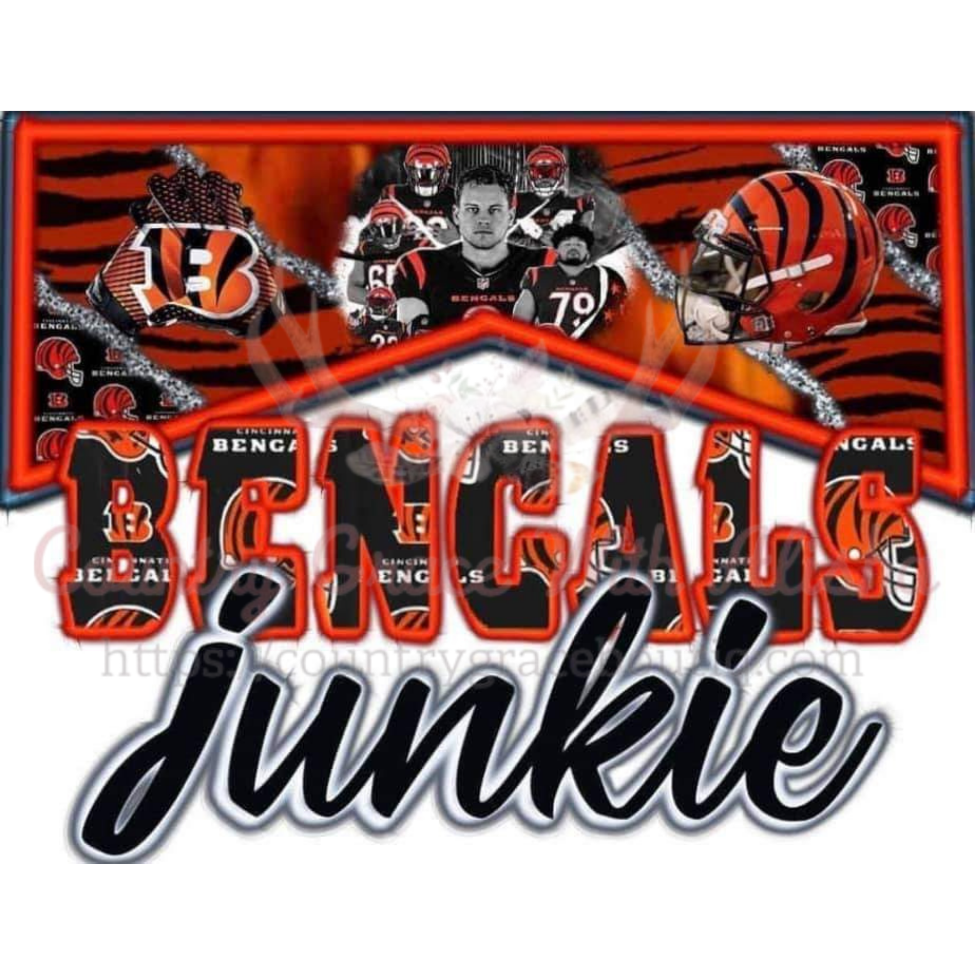 Country Grace With Alisha - Bengals Junkie Ready To Press Sublimation  Transfer