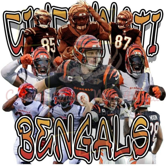Bengals Football Ready To Press Sublimation Transfer
