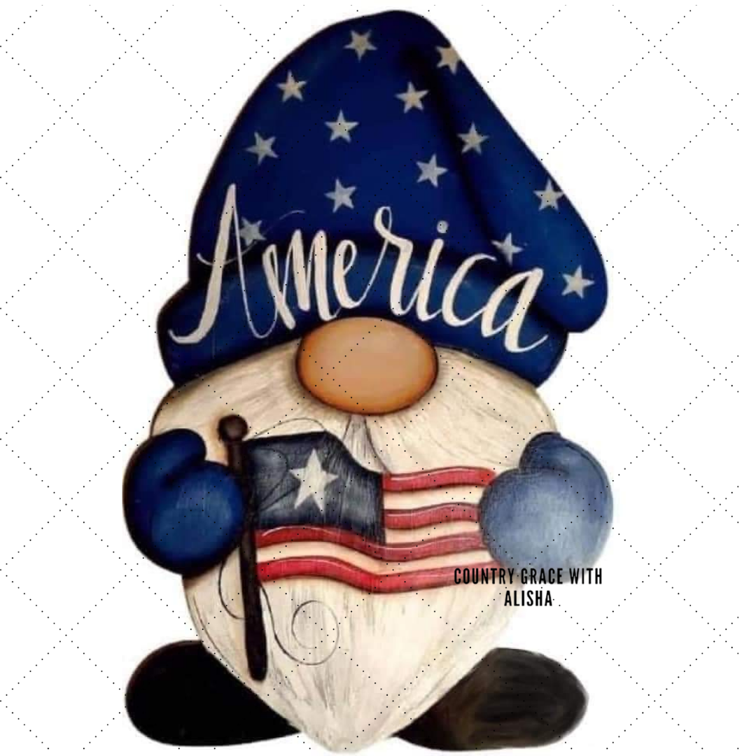 America Gnome Ready to Press Sublimation Transfer