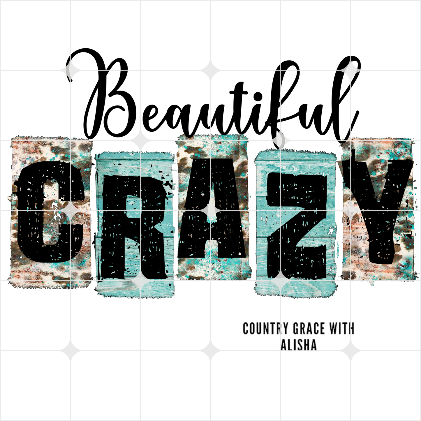 Beautiful Crazy Ready to Press Sublimation Transfer
