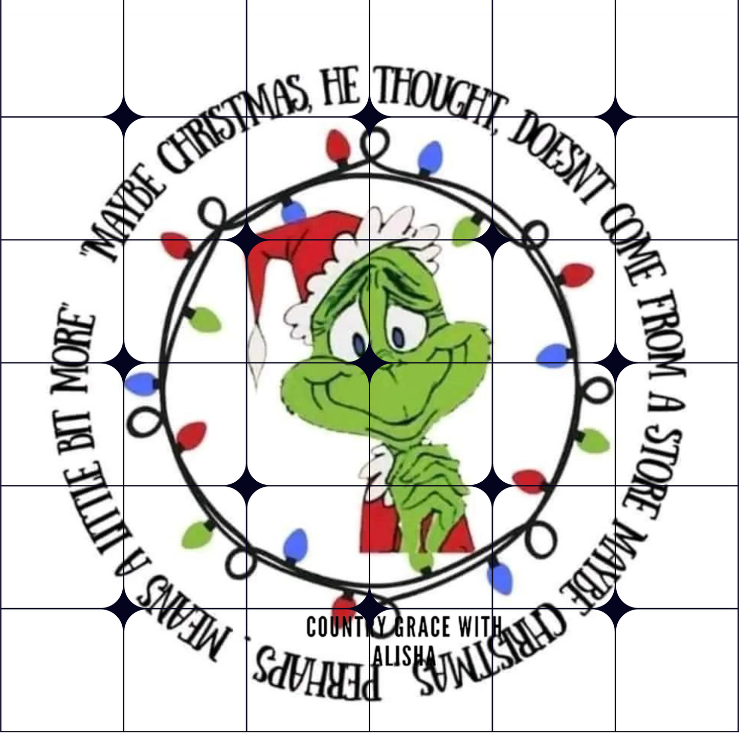 Christmas Grinch Ready to Press Sublimation Transfer