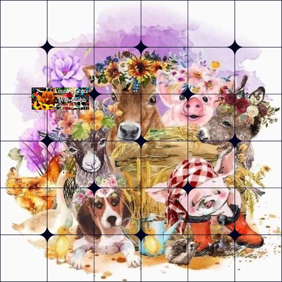 Farm Animals Ready to Press Sublimation Transfer