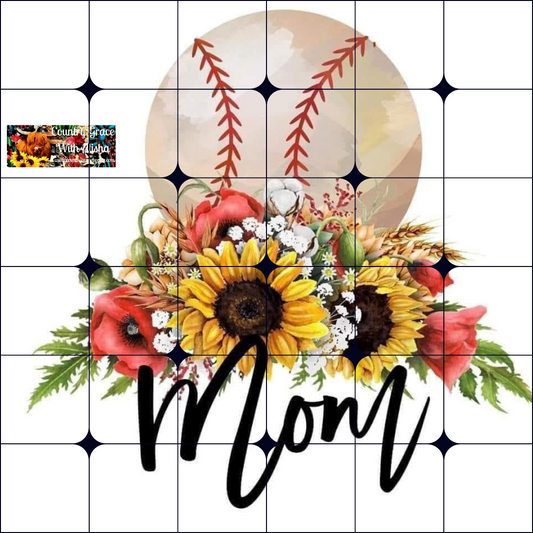 Baseball Mom Ready to Press Sublimation Transfer