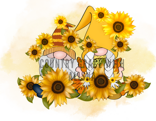 Sunflower Gnome Ready to Press Sublimation Transfer