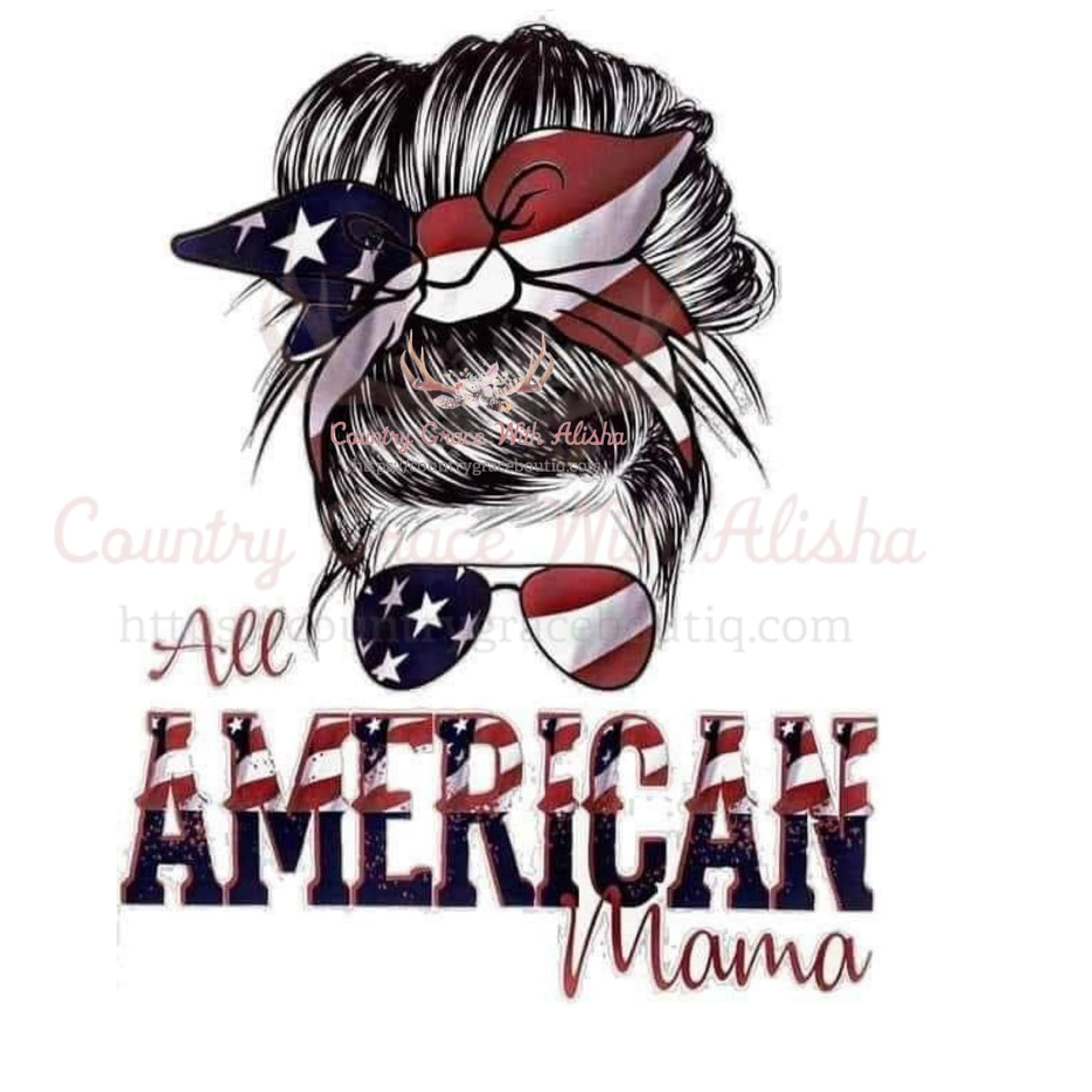 All American Mama Flag Sublimation Transfer - Sub $1.50