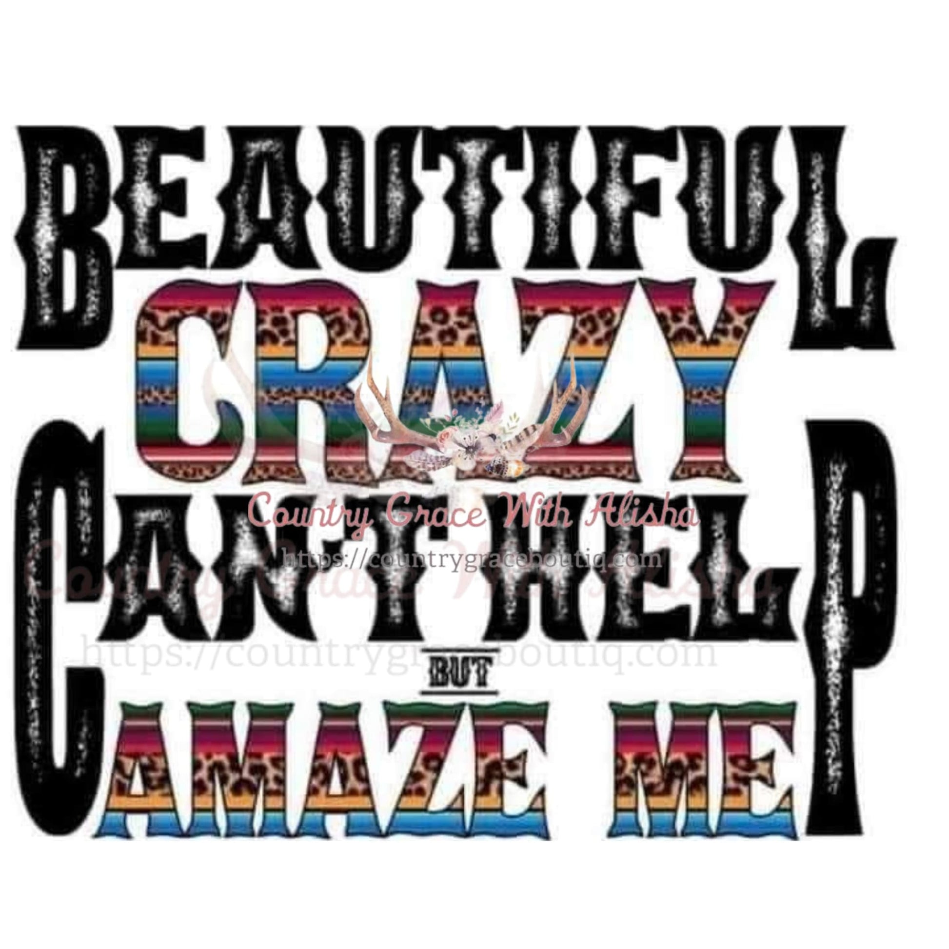 Beautiful Crazy Sublimation Transfer - Sub $1.50 Country