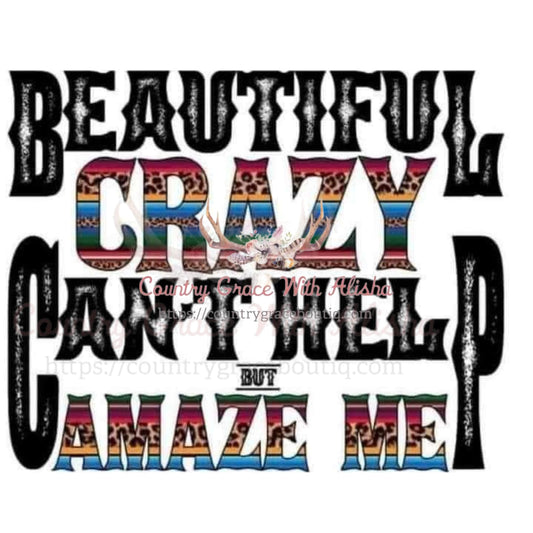 Beautiful Crazy Sublimation Transfer - Sub $1.50 Country