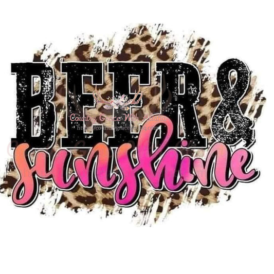 Beer and Sunshine Leopard Sublimation Transfer - Sub $1.50