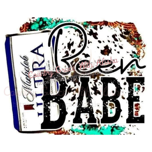 Beer Babe Sublimation Transfer - Sub $1.50 Country Grace