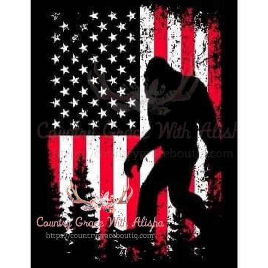 Bigfoot Flag Sublimation Transfer - Sub $2 Country Grace