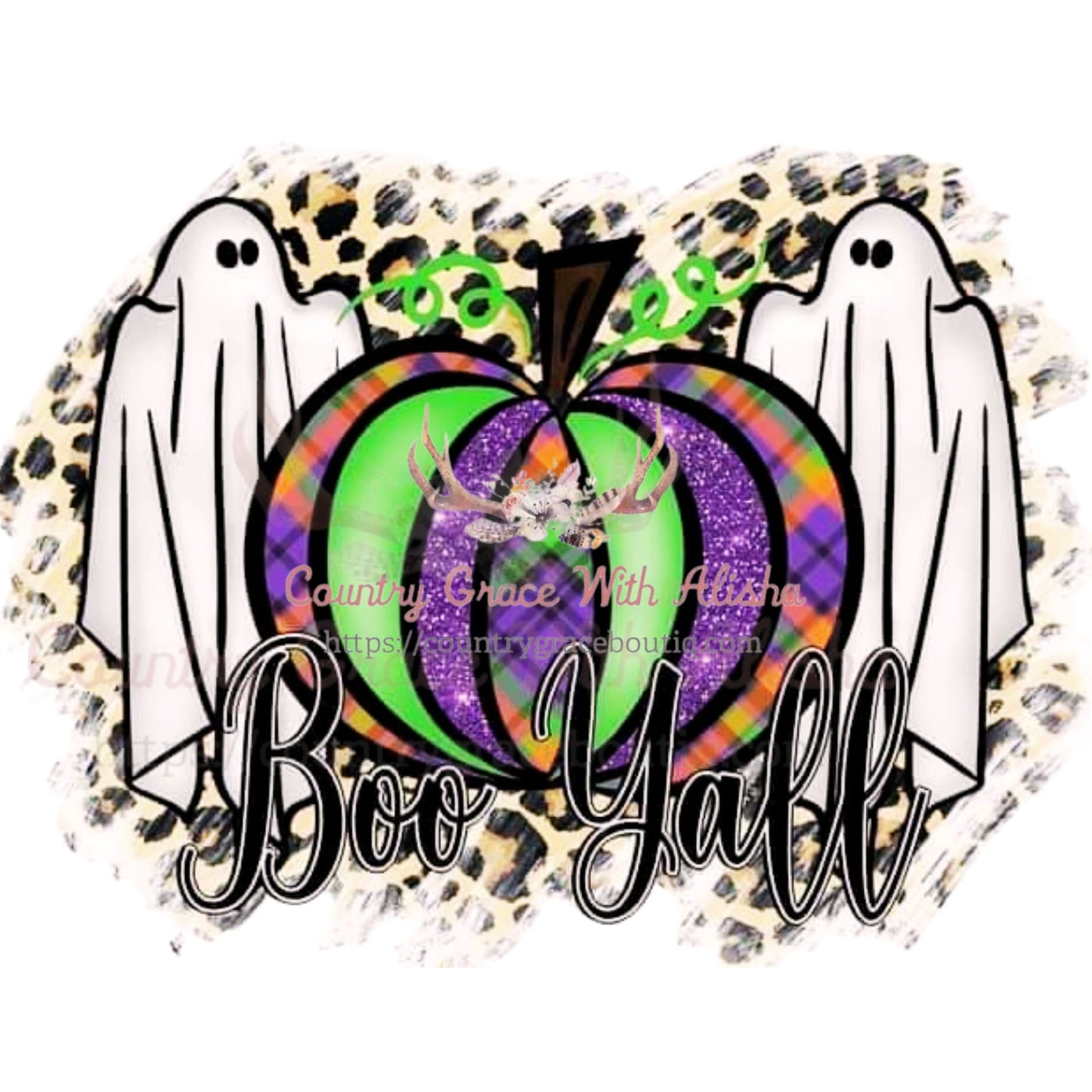 Boo Yall Ghost Sublimation Transfer - Sub $1.50 Country