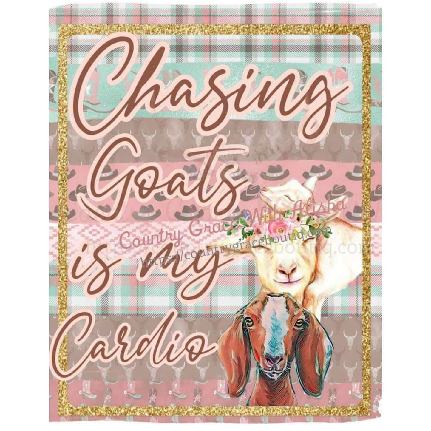 Chasing Goats Full Page Ready To Press Sublimation Transfer