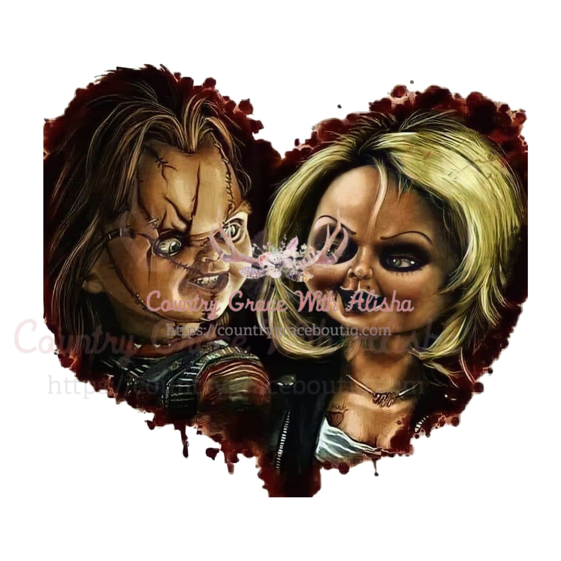Chucky Heart Sublimation Transfer - Sub $1.50 Country Grace