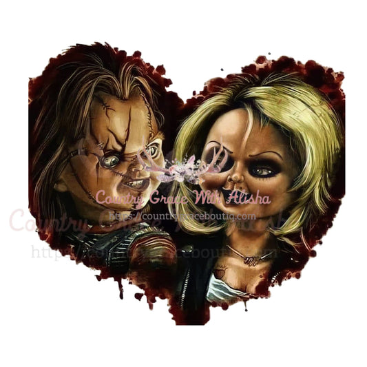 Chucky Heart Sublimation Transfer - Sub $1.50 Country Grace