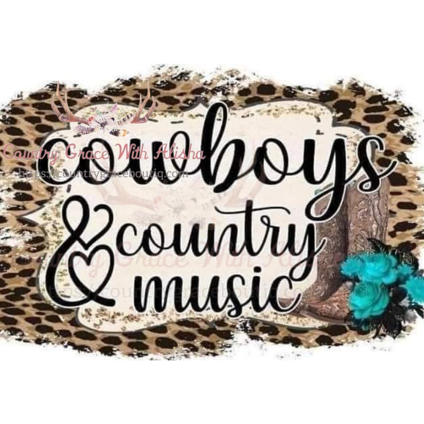 Cowboys and Country Music Sublimation Transfer - Sub $1.50